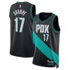 Maillot Basket Homme Portland Trail Blazers Shaedon Sharpe 2025-26 Nike City Edition Noir Swingman